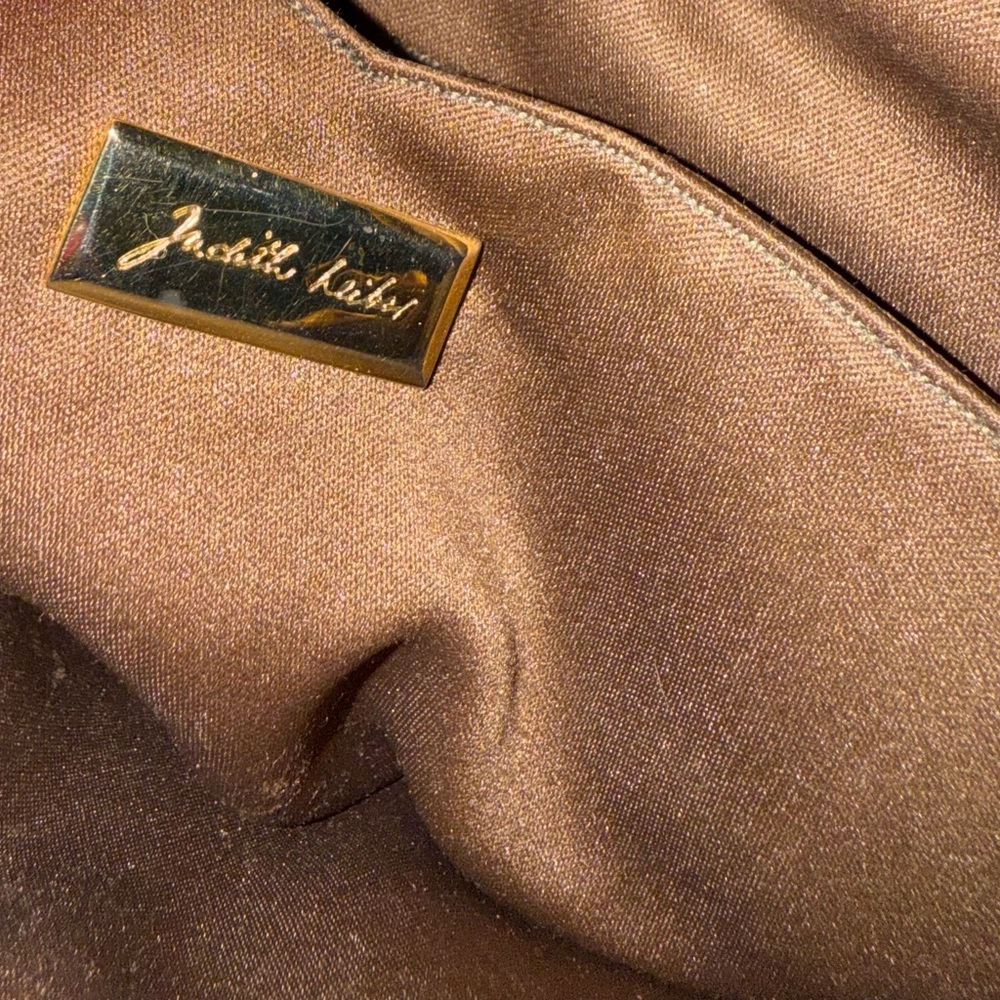 Judith Leiber Luxurious Brown Fabric